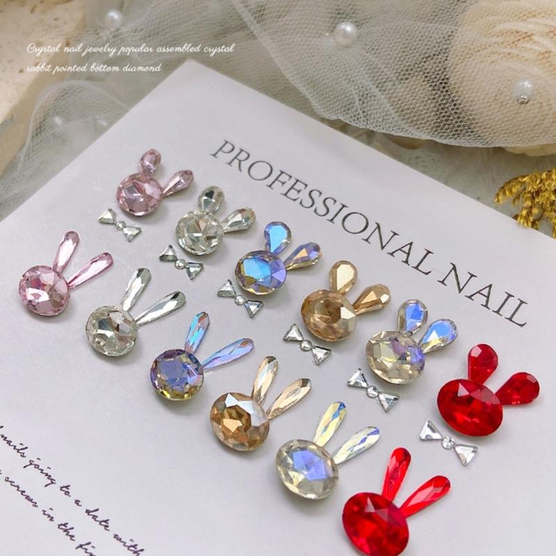 Pack of Luxury Nail Charms Studs Nail Rhinestones Gems Luxury Nail Art Rhinestones Crafts Diamonds Crystal Jewels Stones