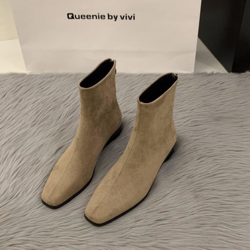 Fashion High Quality Mid-Calf Women's Boots Fashion Back Zip Modern Boots Women Hot Sale Solid Shoes Women Botines De Mujer Boots Ladies