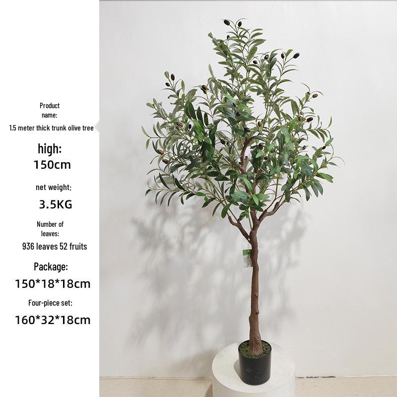 Olive Tree Potted Plant - Indoor Decor Simulation for Living Room