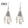 Unique Holiday Gifts for Friends 1 Pair Halloween Earrings Women, Skeleton Spider Pumpkin Detailed Alloy Charms Ghost Bat Dangle Earrings, Gothic