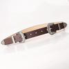 New Women's Belt, European and American Retro Carved Alloy Buckle Belt, Versatile Jeans and Clothing Double Buckle Belt