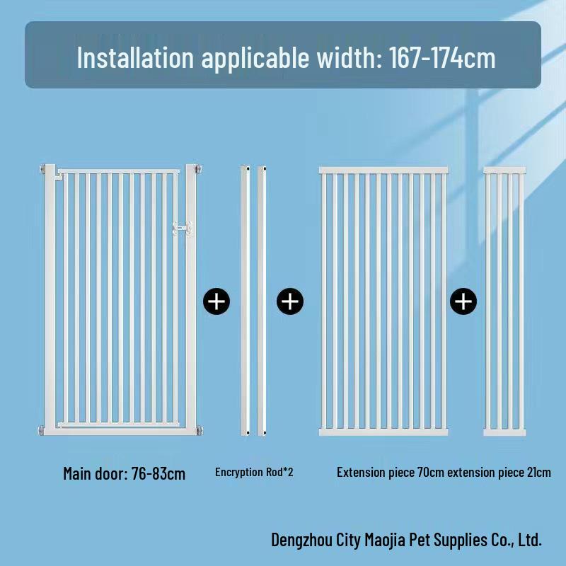 Large No-Drill Pet Gate: Dog Isolation, Cat Guardrail, and Anti-Cat Barrier