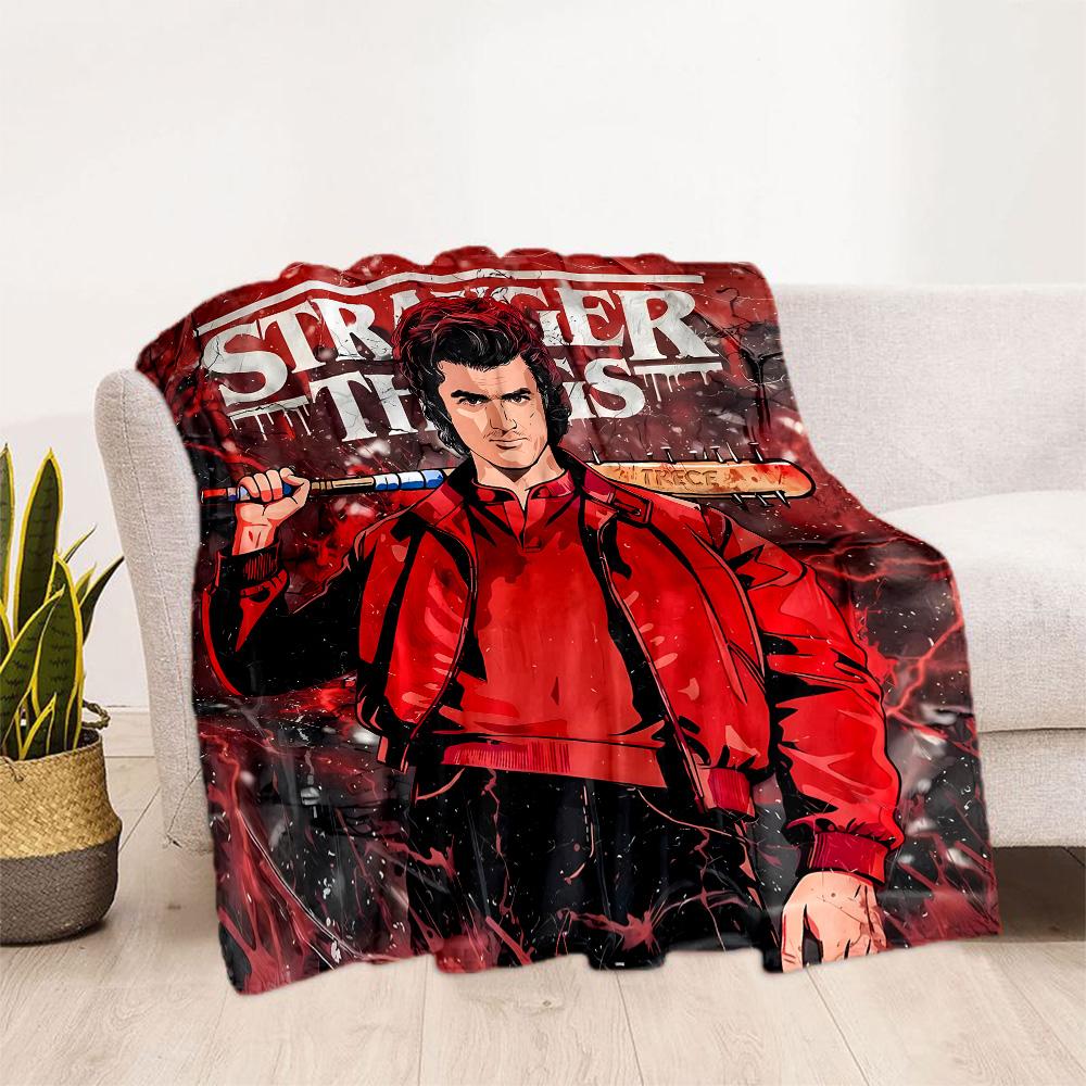 Stranger Things Artwork Suitable Blanket for Offices, Travel, Living Rooms Also a Good Gift for Friends and Family Suitable for All Seasons.