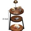 Bedside Cabinet for Home Use, Small Antique Creative Small Round Table Three Story Bedroom Bedside Storage Rack