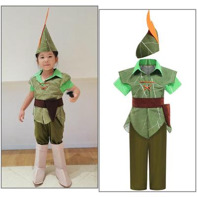 Children's Green Elf Peter Pan Halloween Party Costume