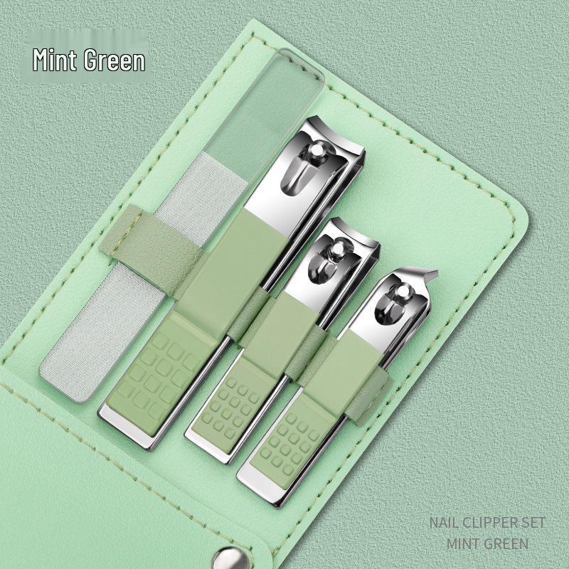 

High-End Nail Clipper Set for Home Use - Unisex Foot Care Scissors & Tools мятный зеленый