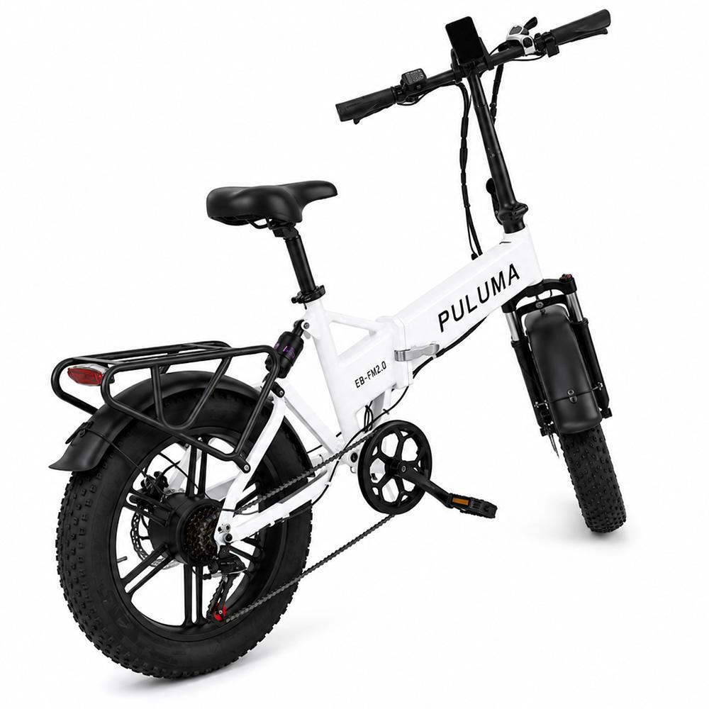 Elektrisk Cykel Fuld Affjedring Puluma FM 2.0 20" Dæk 48V 15Ah Foldbar Elektrisk Cykel Til Voksen 7 Gear Dobbelt Skivebremser Maks. Belastning 150Kg
