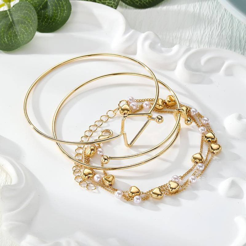 Set Brățări Aurii Stratificate Stivuibile Brățară Texturată cu Disc și Val pentru Femei Minimalist Boho Accesoriu Zilnic Petrecere