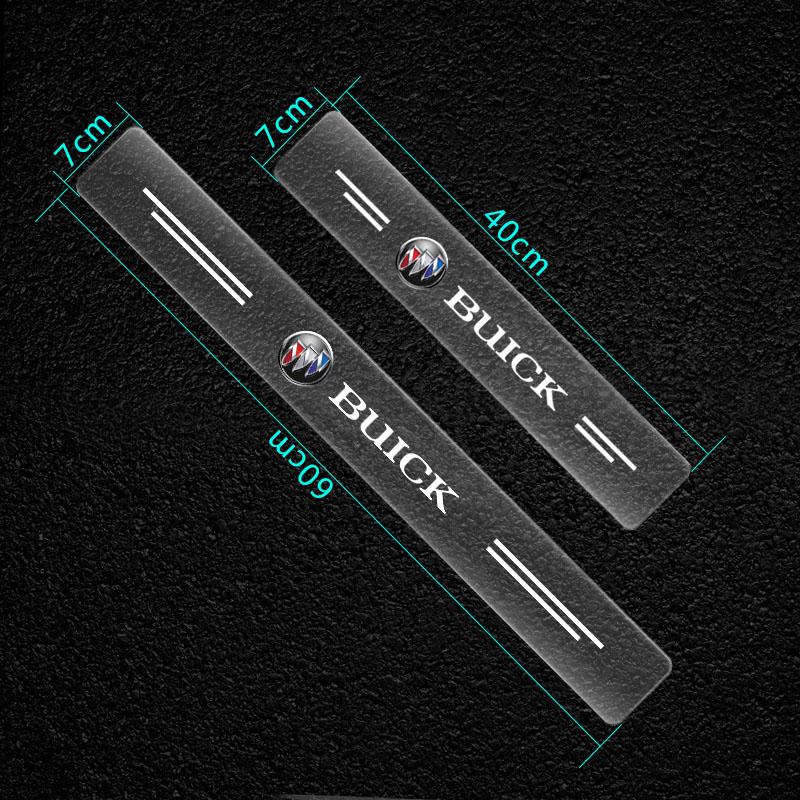 4Pc Car Threshold Protector Transparent Decorative Badge 3D Stickers For Buick Regal Lacrosse Avenir Envision Electra Anthem Cascada Avista Riviera