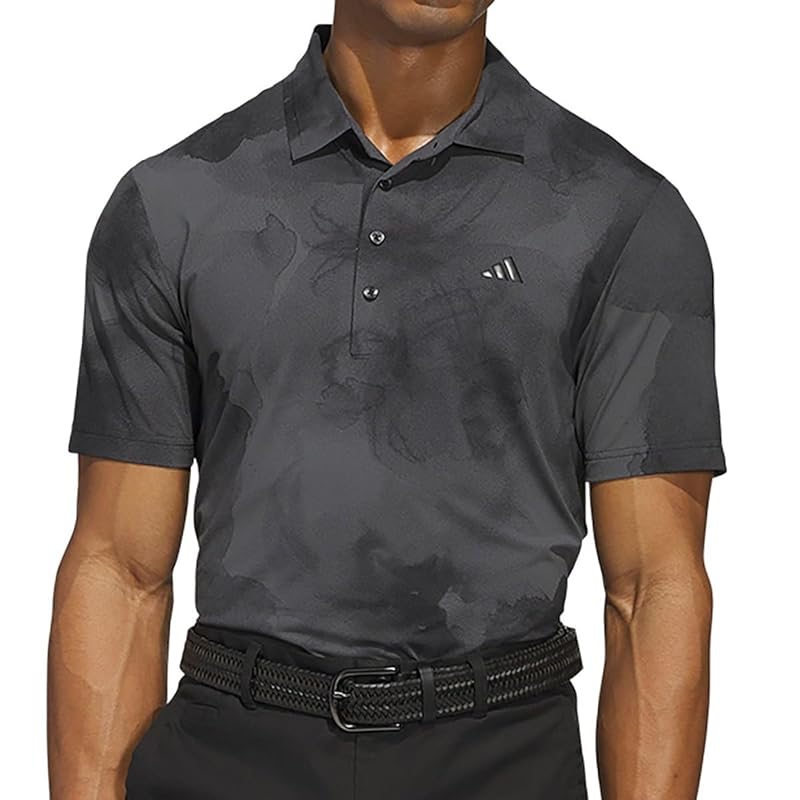 

[Adidas Golf] golf Adizero cool touch short sleeve shirt men s black/gray six