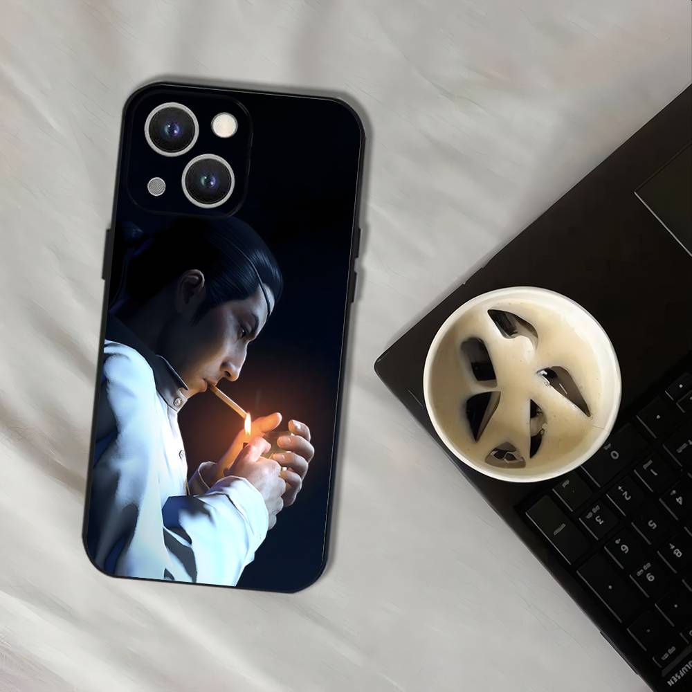 Yakuza 0 Game For iPhone 17,16,15,14,13,12,11,Pro,XS,Max,XR,Plus,E,SE4,Mini Black Soft Cover Phone Case