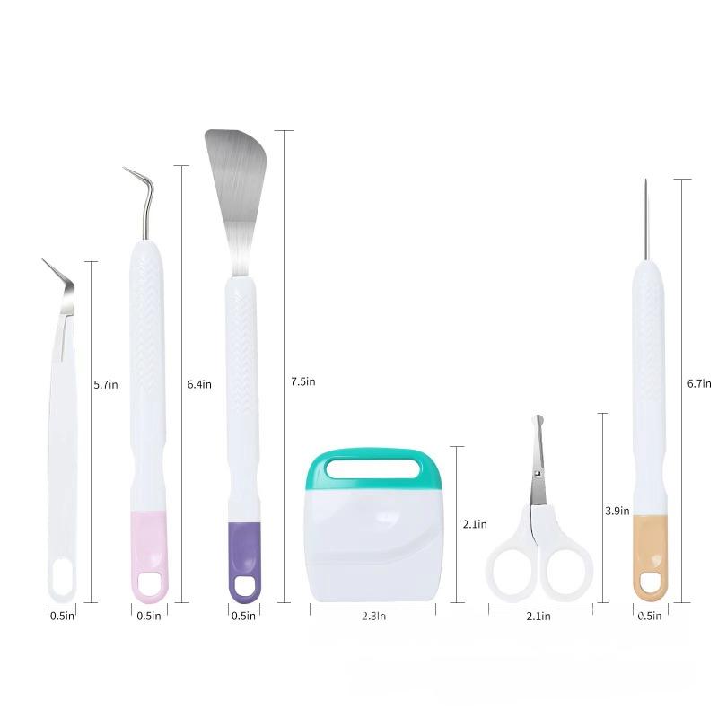 Vinyl Weeding Tool Set Craft Tools Scraper Tweezers for Cricut Cutting Machine DIY Sticker Scrapbooking Handmade Craft Supplies