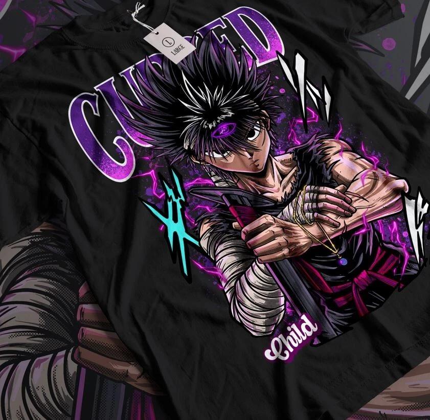 Hiei Yu Yu Hakusho Tshirt Kuwabara Kurama Yusuke Hiel Anime Unisexga Black Shirt S