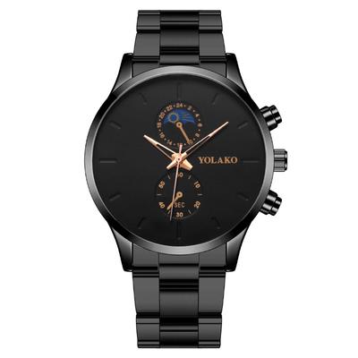 Fashion Moon Two Eyes Men's Watch Men's Watch Steel Belt Quartz Watch