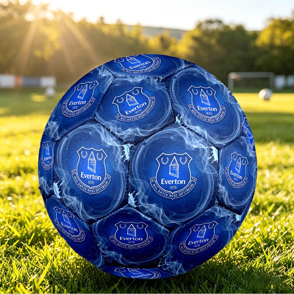 Everton FootballPrinted Size 5 Soccer Ball, Anti Slip Adult Match Football Souvenir for Football Fans