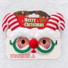 Christmas Plastic Glasses Frame, Merry Xmas Party Costume Eyeglasses, Funny Photo Booth Props, Christmas Decorations for Adults and Kids