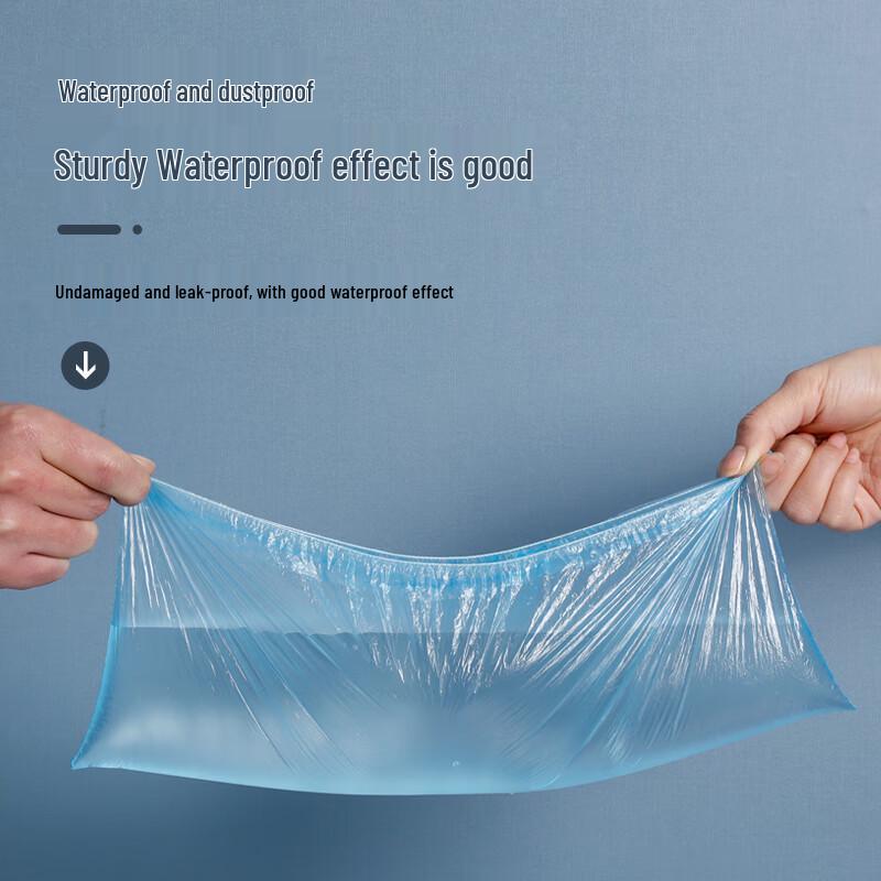 Disposable Plastic Shoe Covers, 100 Count