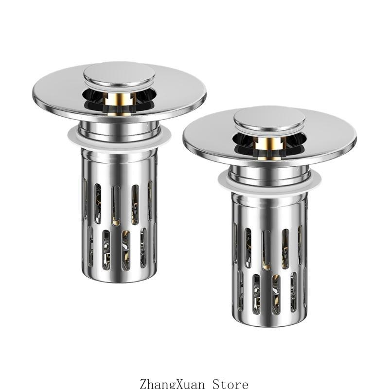 

2lots Anti Clog Press Drain Stoppers Touches Mechanism Metal Construction 3XUF