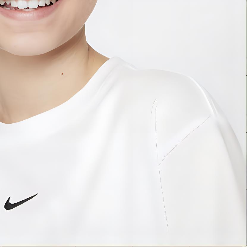 Nike Sportswear Essentials Series T-Shirt Soft Comfortable Casual Versatile Short Sleeve Kids Tops White FZ5559100