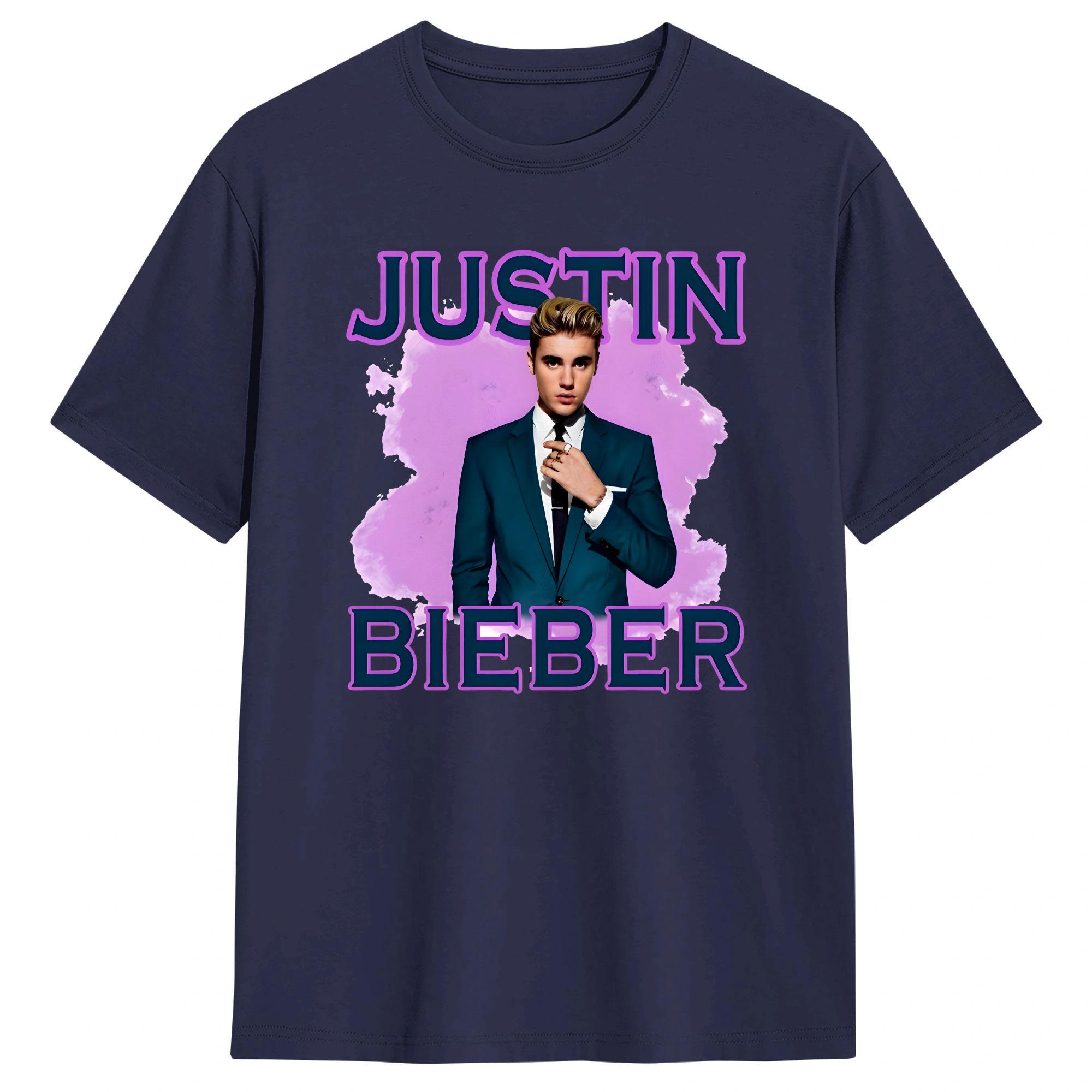 

Vintage TShirt Beach JJustins BBiebers Pop Star Fan Art Novelty TShirts Pure Cotton Tshirt for Unisex Casual Short Sleeve Tops 4XL