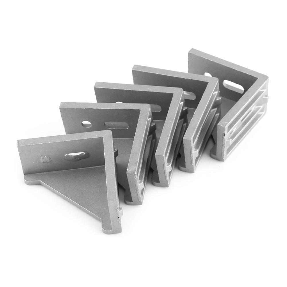 5pcs Aluminum Alloy L Shape Corner Bracket Right Angle Brace Fastener 58x58mm