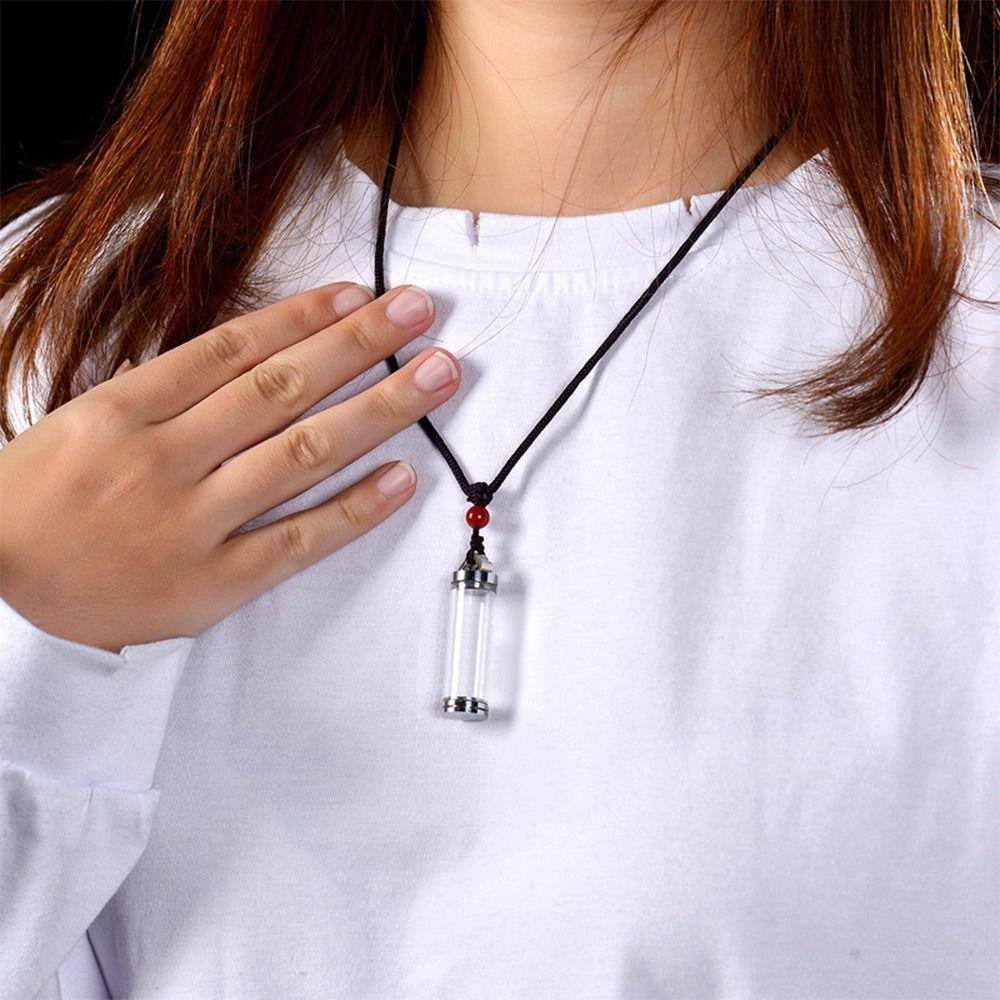 Gold Silver Wishing Bottle Pendant Memorial Jewellery Perfume Bottle Necklaces