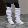 Soft And Cozy Women Socks 1 Pair Winter Calf Thick Knitted Solid Color Anti-slip Warm Pile Comfortable For Leg Warmers JK Boots Stocking Lolita