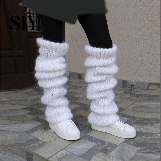 Soft And Cozy Women Socks 1 Pair Winter Calf Thick Knitted Solid Color Anti-slip Warm Pile Comfortable For Leg Warmers JK Boots Stocking Lolita