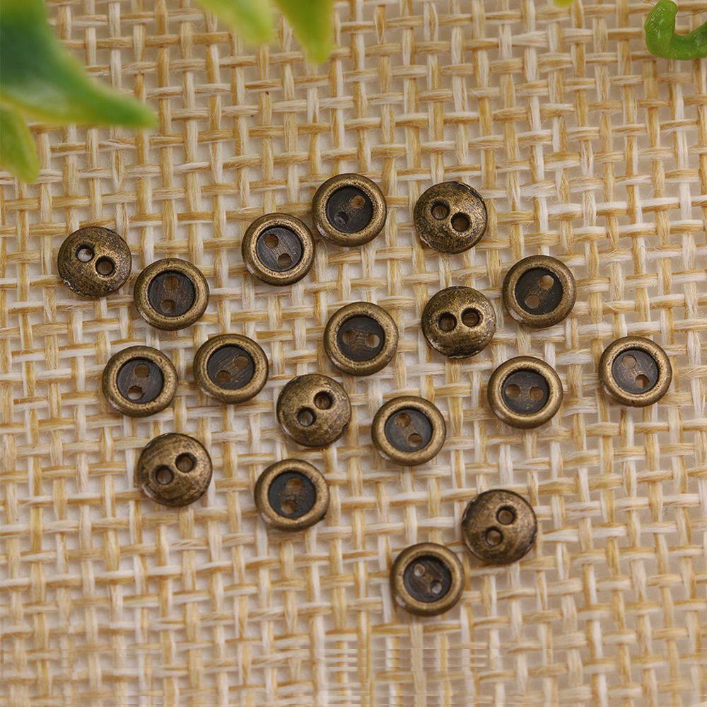Miniature Two Holes Clothing Sewing Craft Mini Metal Buttons DIY Doll Clothes Dolls Strap Buckles