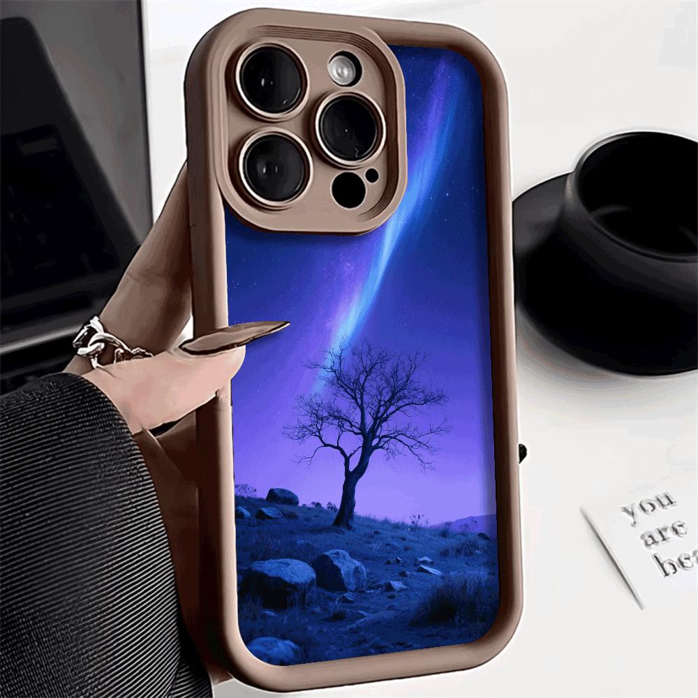 Shockproof Phone Case For Xiaomi Redmi Note 14 13 12 11 10 9 8 7 Pro/Plus Anti-Drop Protect Lonely Starry Sky Tree Protect Cover