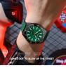 Curren 8449 Men's Quartz Watch with Rubber Strap, Large Luminous Dial, Waterproof, for Students