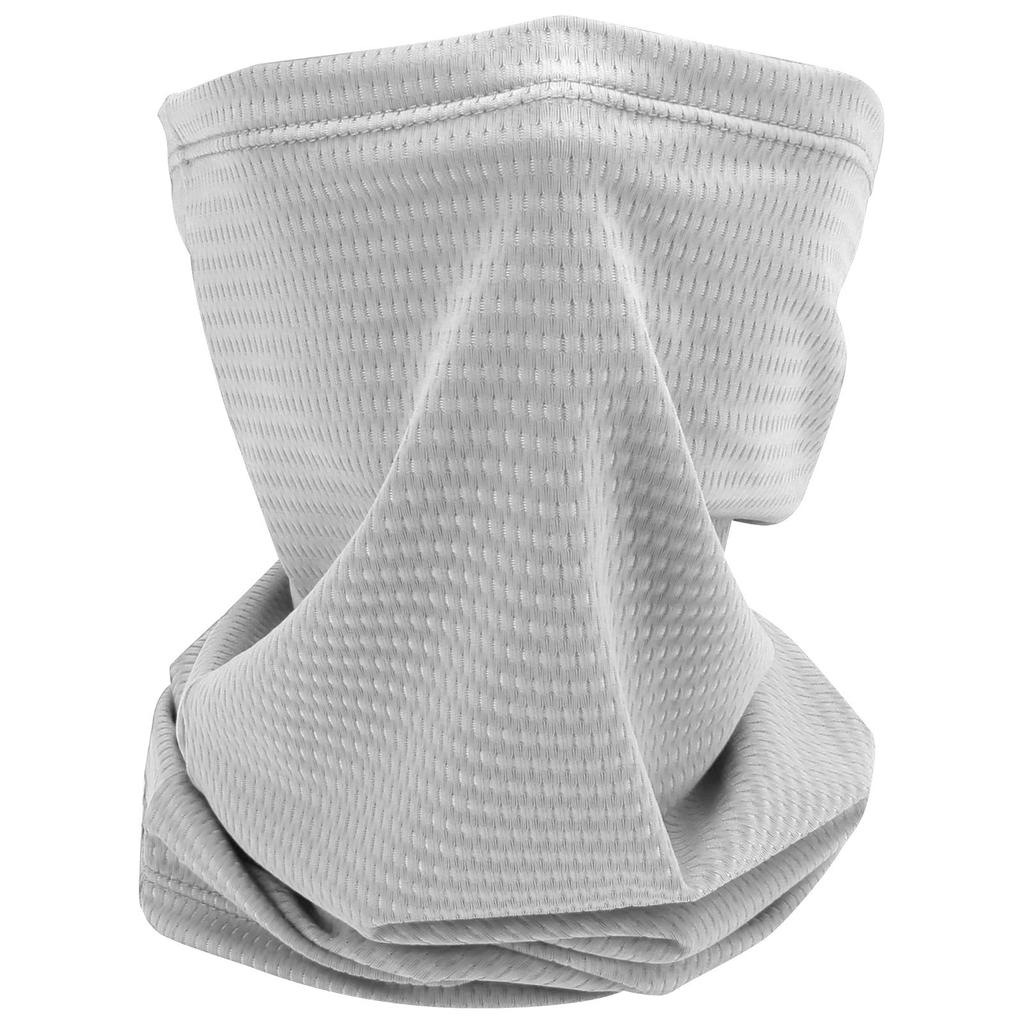 Outdoor Polyester DustPoof Scarf UV Protection Face Cover MultiPurpose Headband(White )