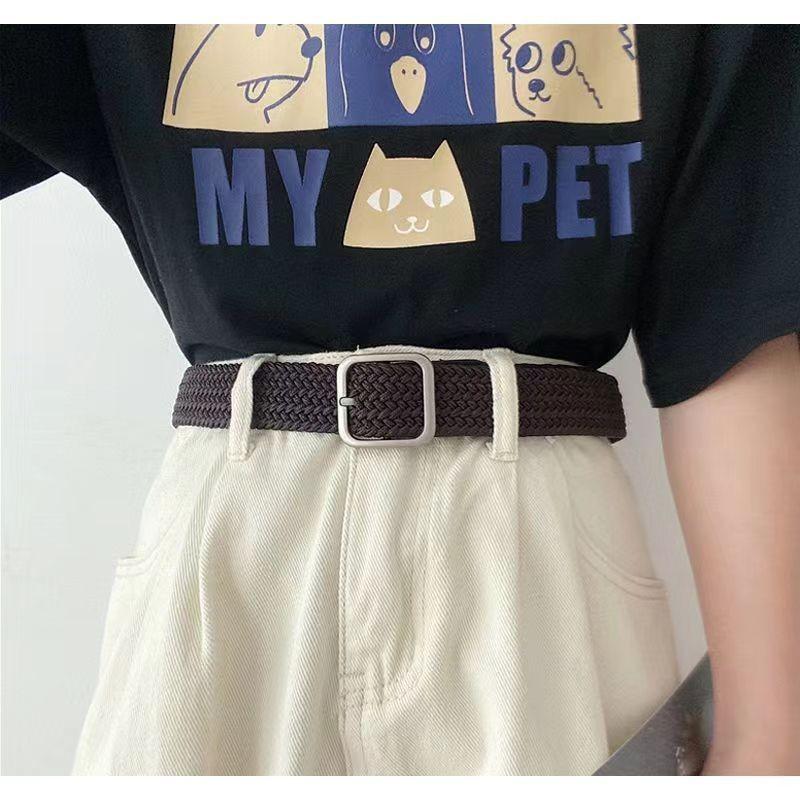 Stylish Canvas Belt For Men And Women With Unique Braided Design And No Hole Feature