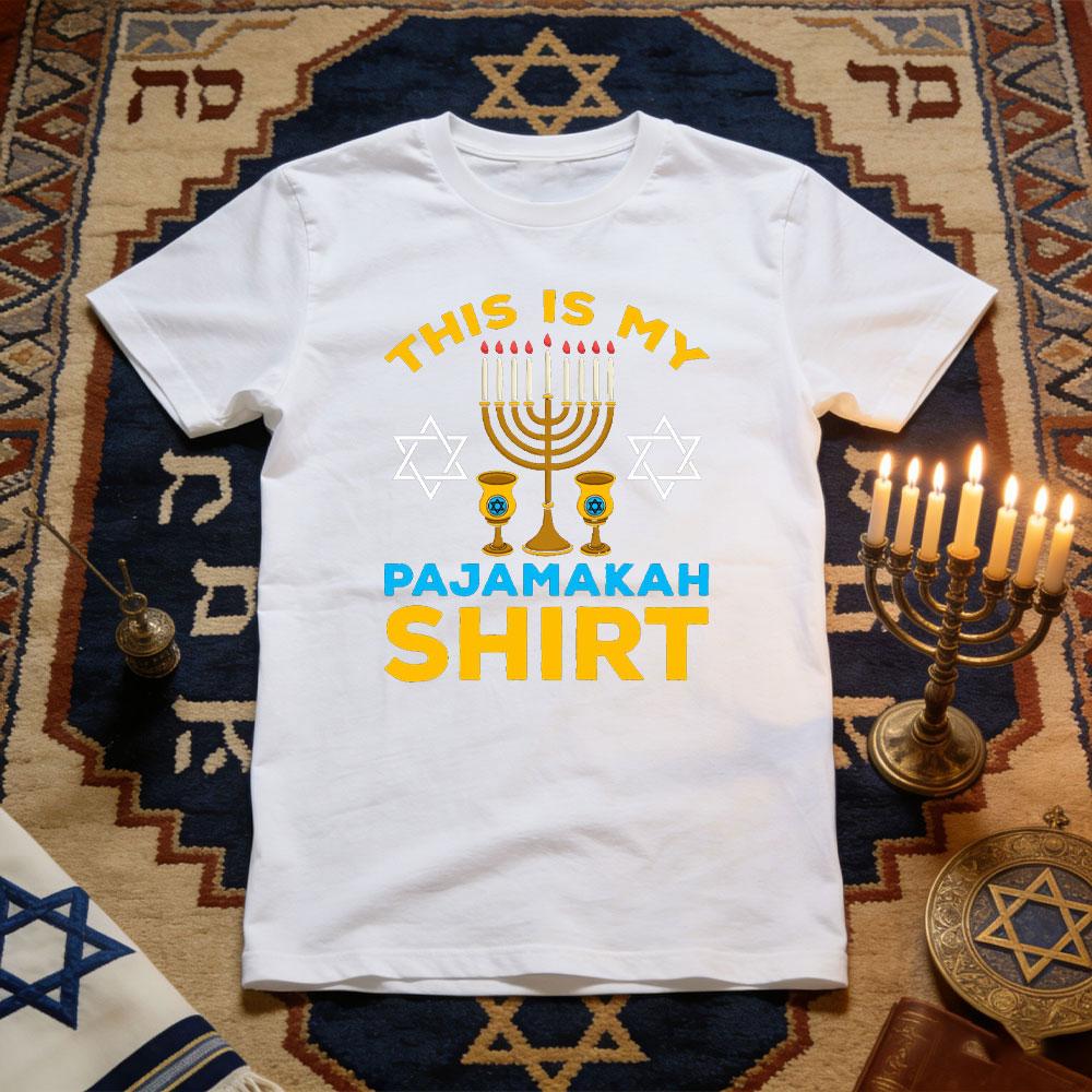 Unisexorah Jewish Hanukkah This Is My Pajama TShirt Women Unisex Casual Cotton Graphic T Shirts Jewish Festival Shortsleev S