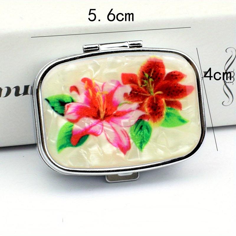 Tragbarer Reise-Essential Pillenteiler Pillenbehälter für Medikamente Organizer Metall, Schmuckkästchen, Fachaufbewahrungsbox