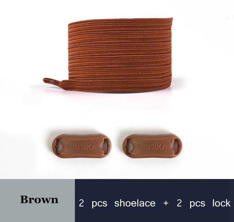 1 Pair No Tie Shoe Laces Elastic Laces for Sneakers Flat Shoelaces Without Ties Shoelace with Lock for Kids Adult Shoestrings