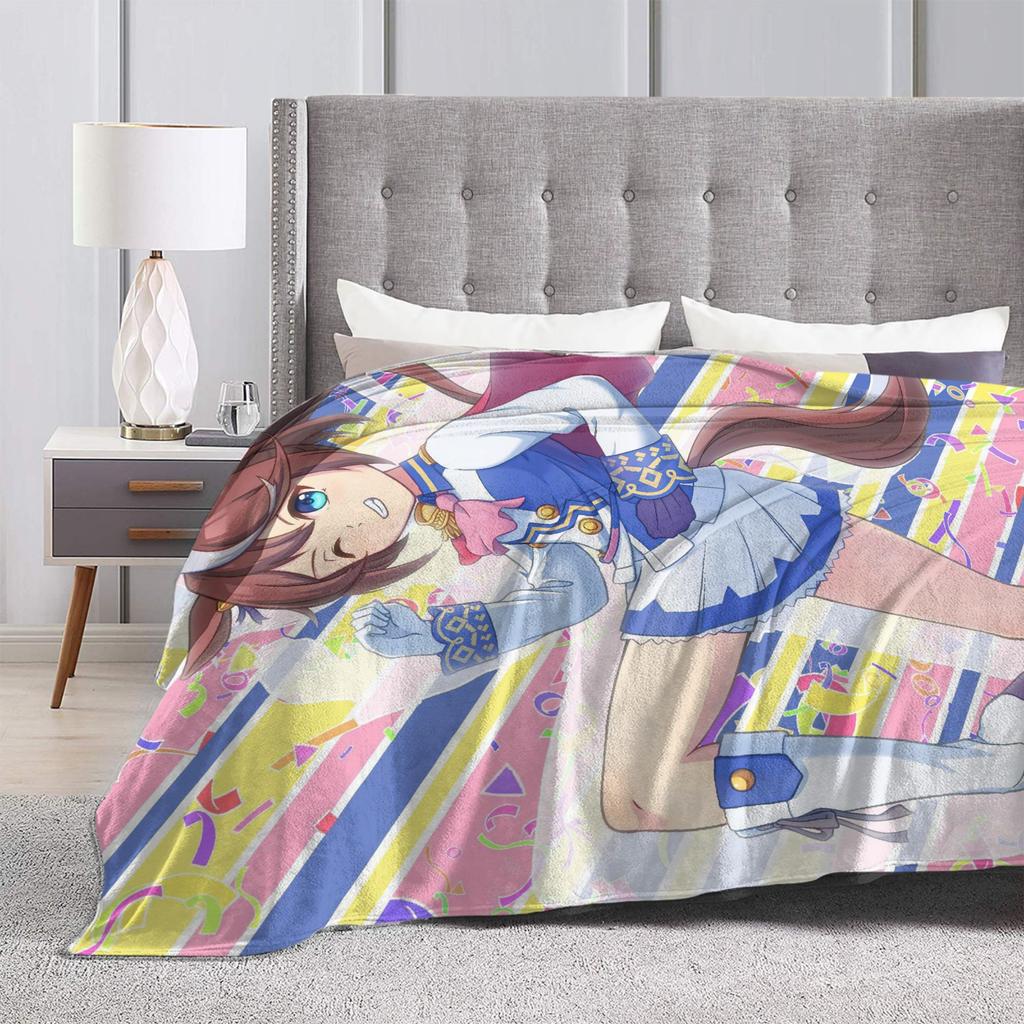 Anime Uma Musume Pretty Derby Blanket Fleece  Winter  Multi-function Soft Throw Blanket for Home Car Bedspread