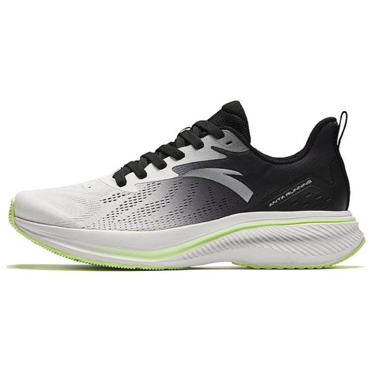 

новая коллекция для бега Anta амортизация износостойкие низкие повседневные кроссовки для бега мужские бело-черные 40