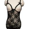 European & American Lace Open Crotch See-through Sexy Lingerie Bodysuit
