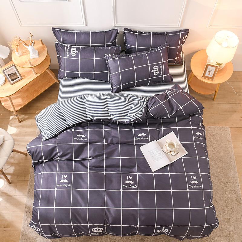 Home Textile Grinding Four-piece Set, Bed Sheet Quilt Cover, Single Dormitory Bedding Three-piece Set