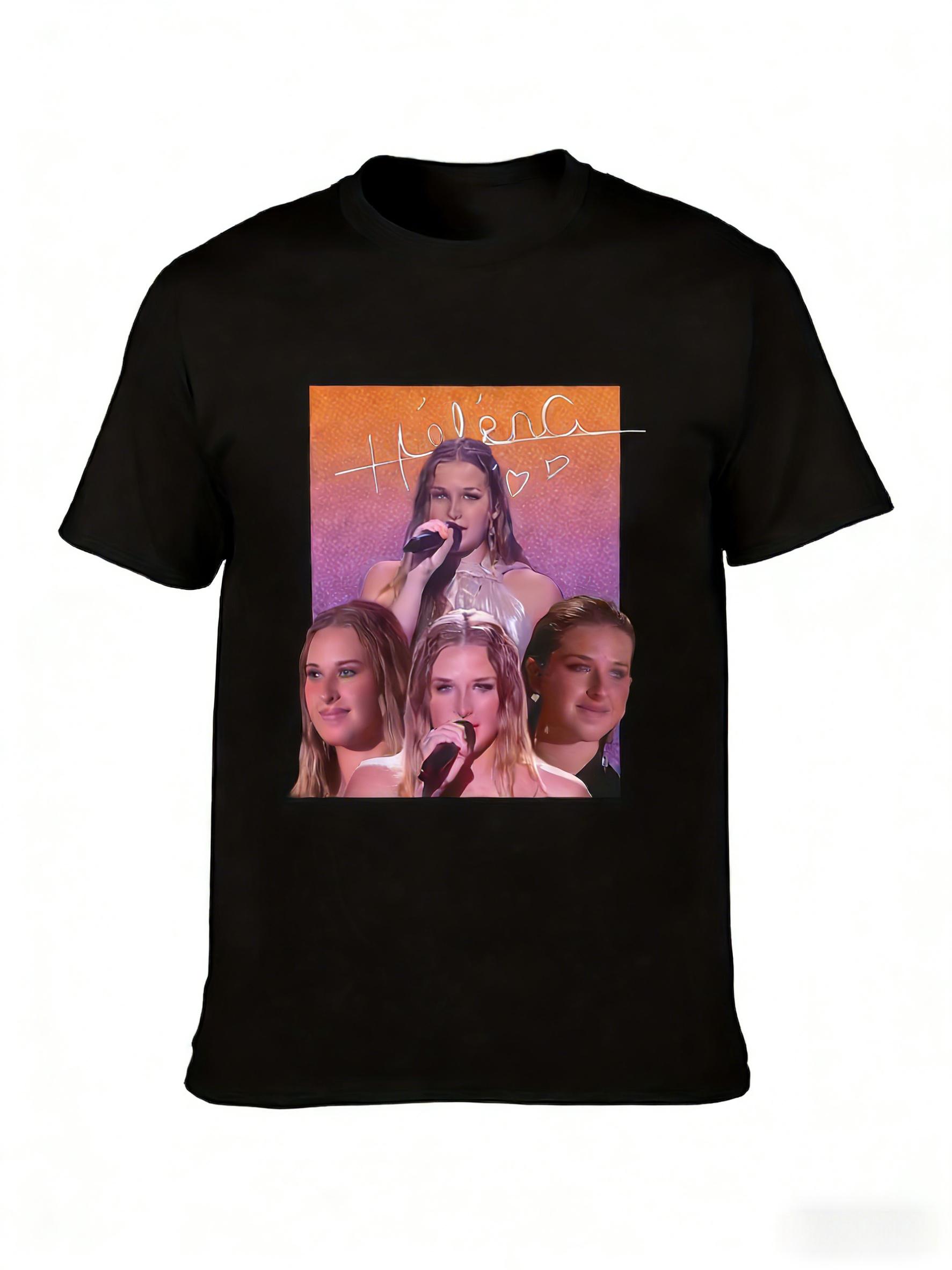 Men S Helena Academy Graphic Tee - A Black Short-Sleeve Crew Neck Casual Shirt Showcasing Stars Helena And Pierre. Ideal for Concerts S