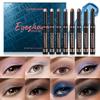 8pcs/set Pearlescent Matte Eye Shadow Stick Waterproof Longlasting Durable Eyeshadow Stick Makeup Cosmetics