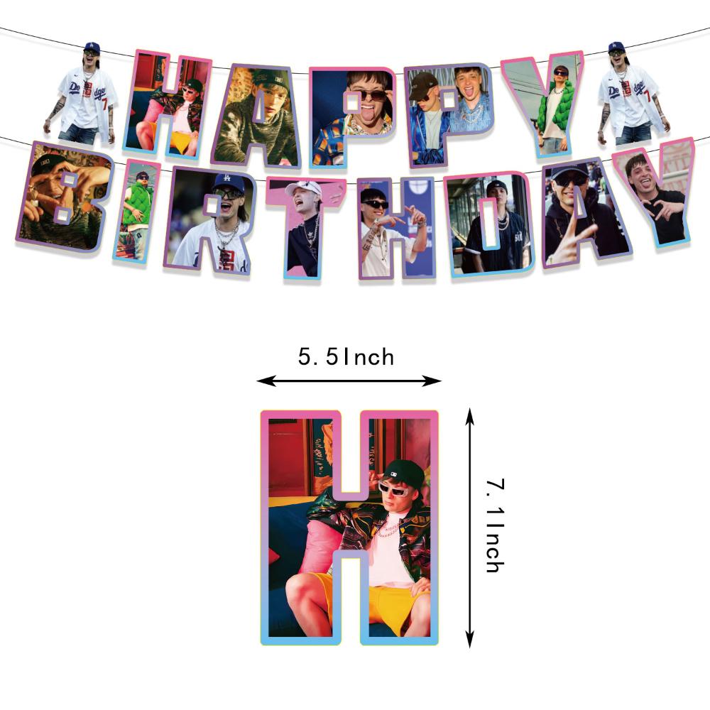 32pcs Peso Pluma Singer Party Decorations Include Banner Balloons Cake Topper