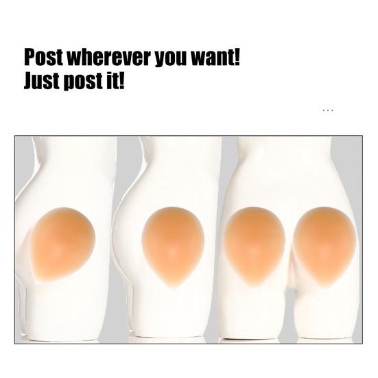 1 Pair Silicone Hip Pads Self-adhesive Invisible Hip Enhancer Shapewear Reusable Washable Women Butt Cushion Hip Dip Filler Corrector