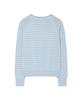 COVERNAT WOMAN Striped V-Neck Knit Sky Blue