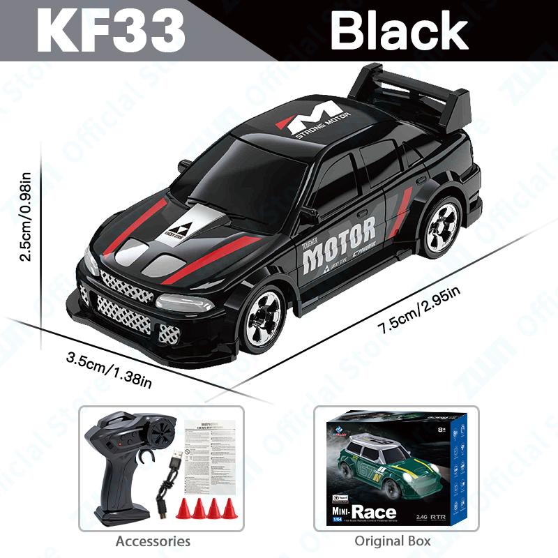

KF33 1/64 2,4 ГГц Высокоскоростной дрифт-радиоуправляемая машина 4WD Автомобиль с дистанционным управлением Полный привод Радиоуправляемая мини-модель гоночного автомобиля Игрушка для ребенка