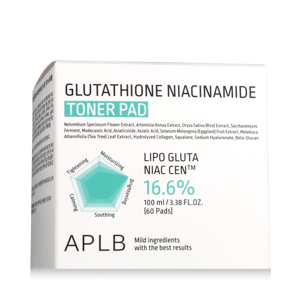APLB Glutathione Niacinamide 16.6% Toner Pad 60 Pcs