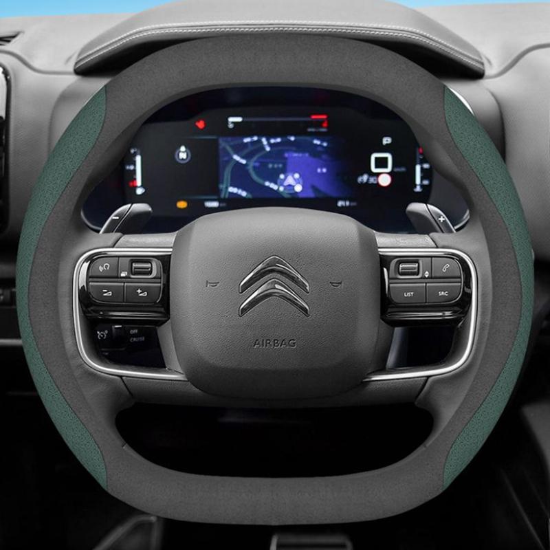 Kožený potah na volant pro Citroen C4X C5X C5 Aircross e-Berlingo C4 2021 2022 2023 2024 Auto doplňky interiéru