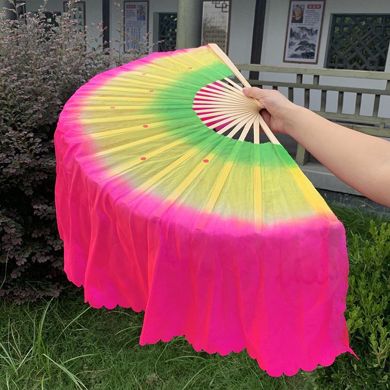 1-Foot Double-Sided Yangge Dance Fitness Fan Prop