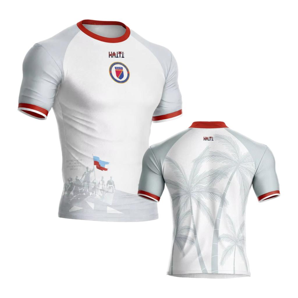 Summer New Haiti Heritage Soccer Fans Jersey Men Women Kids Athleisure T-Shirt Breathable Quick Dry Gym Fitness Training Tops
